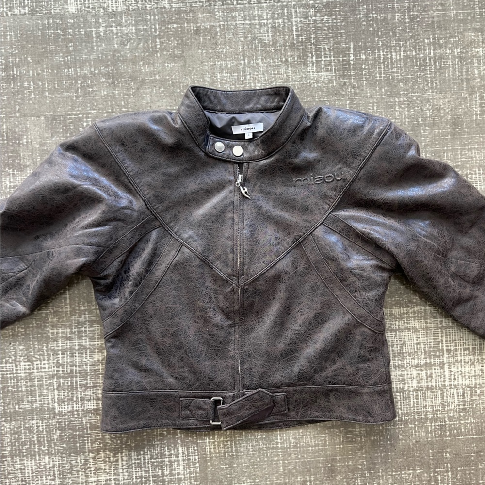 Miaou brown biker jacket